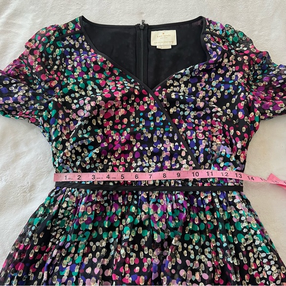 Kate Spade Metallic Polka Dot Mini Dress in Make Magic - Picture 11 of 12